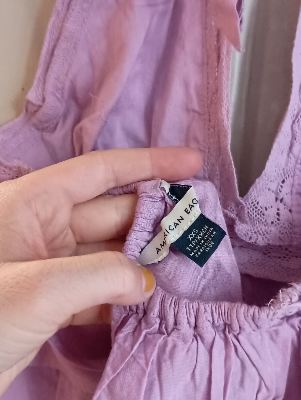 American Eagle Pink Ruffle Halter Top - Picture 4 of 5